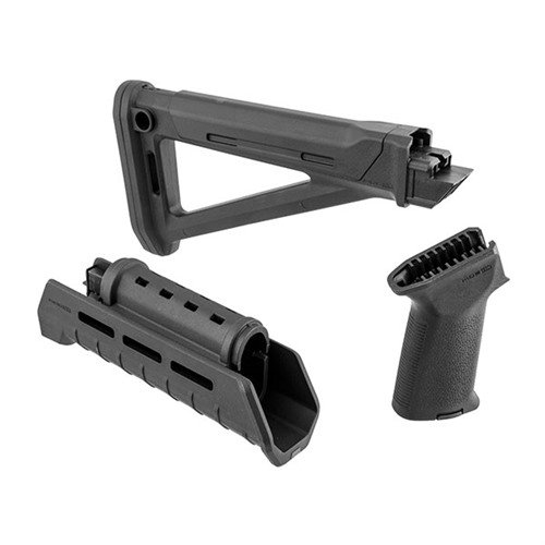 Enhance your AK-47/74 with the Magpul MOE Stock Set, featuring a shock-absorbing stock, M-LOK handguard, and ergonomic grip for superior control and comfort.