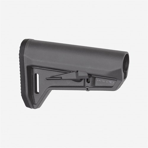 The Magpul MOE SL-K stock offers a compact, lightweight design with a comfortable cheekweld, ambidextrous latch, and built-in sling loop for versatile tactical use.