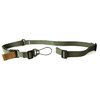 The Standard AK Sling features a Molded Universal Wire Loop for secure attachment, adjustable length, and unique plum hardware, ideal for various stock types.