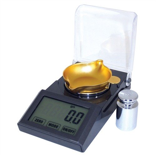 The Lyman Micro-Touch 1500 Electronic Scale is compact, battery or AC powered, with a 1500-grain capacity, accurate to 1/10 grain, and features touch-screen controls.
