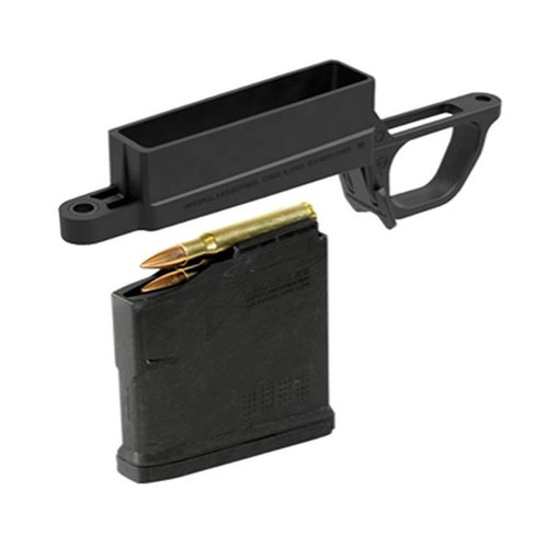 Upgrade your Hunter 700L with the Magpul Bolt Action Magazine Well, featuring easy installation, durable polymer construction, and compatibility with AICS-pattern magazines.