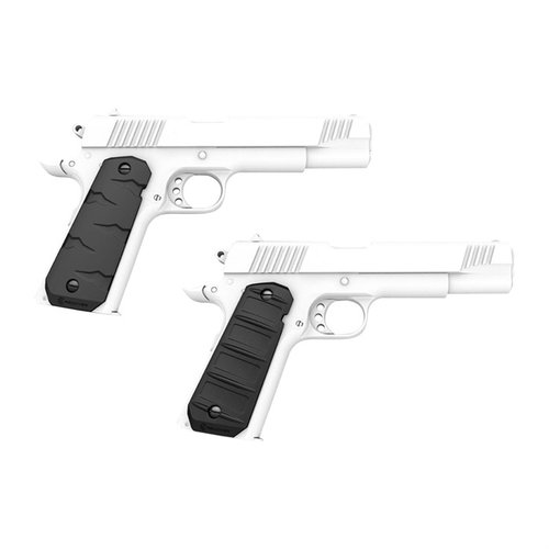 Upgrade your firearm with RECOVER TACTICAL RG11 Rubber Grips; easy to install, customizable look, and maintains the 1911 profile for enhanced feel.