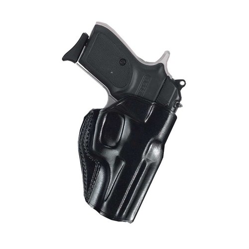 The Galco Stinger™ holster offers quick access with its open top design, secure trigger guard, and premium saddle leather, fitting belts up to 1 1/2".