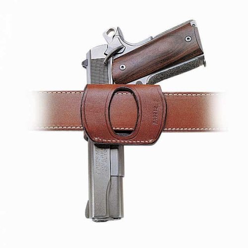 The Yaqui Slide Holster offers minimalist design for quick draws, secure firearm retention, and fits belts up to 1 3/4"—crafted from premium saddle leather.
