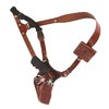 The Great Alaskan Shoulder Holster offers premium steerhide construction, comfort with a pivoting harness, and quick access for protection in bear country.