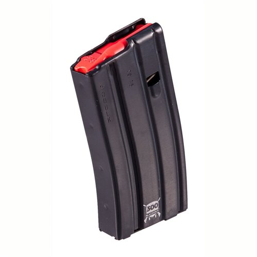 The D&H Industries AR-15 300 Blackout Magazine features a durable aluminum body and a reliable red follower, available in 10, 20, or 30 round capacities.