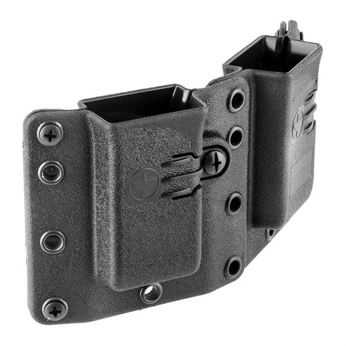 The Copia Double Magazine Carrier offers ambidextrous use, comfort, and compatibility with nearly 100 handgun models, ideal for daily concealed carry.