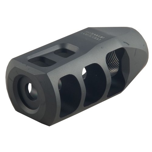 Experience superior recoil management and minimal dust signature with the Precision Armament M11 Muzzle Brake, designed for tactical precision and enhanced accuracy.