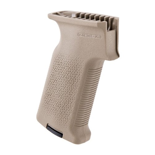 Upgrade your AK47/AK74 with the MOE-K2 Grip for improved comfort, a vertical grip angle, aggressive TSP texture, and optional Storage Cores.