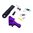 APEX TACTICAL SPECIALTIES INC FLAT FACED FORWARD SET SEAR & TRIGGER KIT, PURPLE