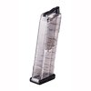 The ETS Glock 43 9mm magazines feature lightweight, translucent polymer for easy loading visibility, available in 6, 9, and 12-round capacities, ensuring reliability.