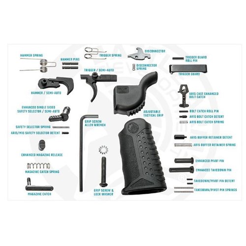 Upgrade your AR-15 with the Battle Arms Enhanced Lower Parts Kit, featuring robust Investment Cast components, ergonomic designs, and lightweight engineering.