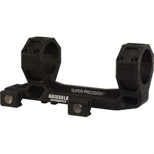The Geissele SOPMOD-Certified Super Precision Scope Vortex 1-6 Mount offers bombproof optic security, tested by special forces, with a sleek black anodized finish.