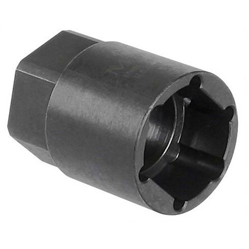 Easily change handguards on your CZ Scorpion with this 1.5" Midwest Industries Barrel Nut Socket, made from durable steel with a black oxide finish.