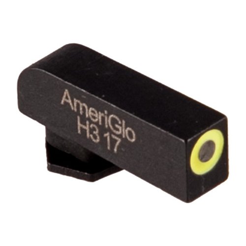 Enhance your Glock® accuracy with the AMERIGLO Tritium Lime Lumi Round Outline Front Sight, featuring bright green tritium for low-light visibility and precision.