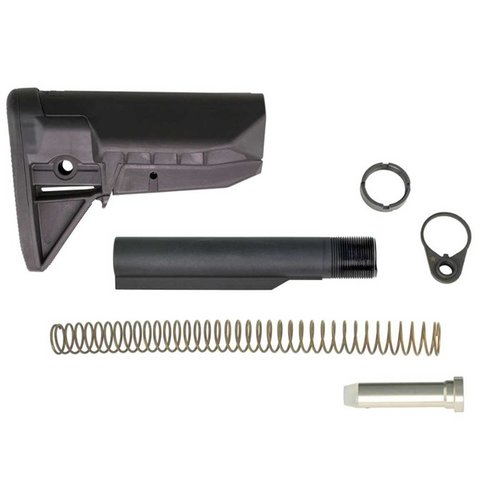 The BCMGunfighter Mod 0 SOPMOD Stock offers enhanced cheekweld, snag-free design, quick adjustments, ambidextrous sling options, and VBOST for vehicle use.