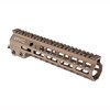 The Geissele MK14 Super Modular Rail offers a slim profile, ample M-LOK slots, a full-length Picatinny rail, and a robust free-float barrel nut for enhanced versatility.