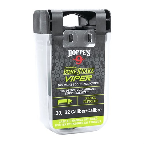 The Pistol Viper Bore Snake offers an all-in-one cleaning solution with 50% more scrubbing power, protecting rifling while cleaning and oiling in just a few passes.