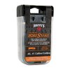 The HOPPES Pistol Bore Snake offers fast, pull-through cleaning with a built-in bronze brush, and is washable, reusable, and easy to store in its compact 'den' case.
