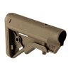 The B5 Systems Bravo Collapsible Stock offers a lightweight, ergonomic design with improved cheek weld, anti-rotation QD mount, and non-slip buttpad for enhanced comfort.