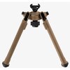 The Magpul Picatinny Bipod offers rapid one-handed adjustments, rugged construction, 50° tilt, 40° pan, and is lightweight at just 11 oz., perfect for versatile shooting.