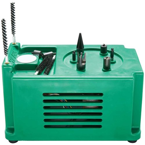 The RCBS Brass Boss Case Prep Unit offers six variable-speed stations for efficient brass prep, including essential tools for deburring, cleaning, and uniforming.