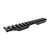 The Area 419 CZ 455 Picatinny Scope Rail features a robust single-piece design, eliminating scope shifting, and includes a built-in bubble level for precise alignment.