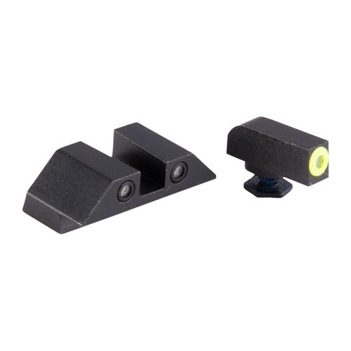 Experience enhanced visibility with Night Fision's Perfect Dot Tritium Night Sights for Glock, featuring brighter dots, rugged steel housing, and multiple configurations.