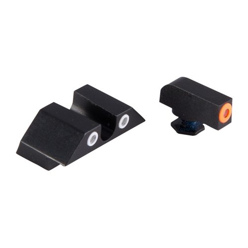 Enhance your Glock® with Night Fision's Perfect Dot Tritium Night Sights, featuring 30% more brightness, rugged steel housing, and customizable options for optimal visibility.