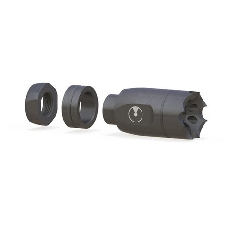 Upgrade your rifle with the Ultradyne Athena Linear Compensator, offering reduced sound signature, cleaner look, and compatibility with barrel-mounted front sights.