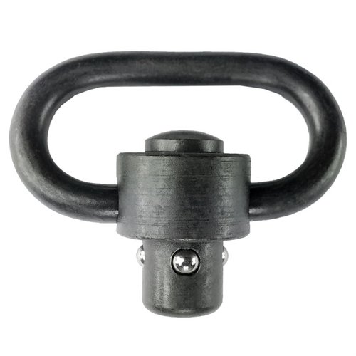 The Grovtec Heavy Duty Push Button Swivel offers a robust QD attachment, smooth 360° rotation, and a secure pull test up to 450 lbs for reliable field performance.