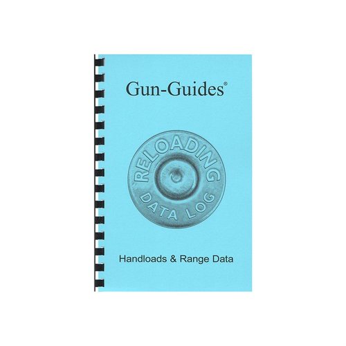 The GUN-GUIDES Reloading Data Log features 150 forms for Load and Range Data, compact design, acid-free paper, and organizes essential handloading information.