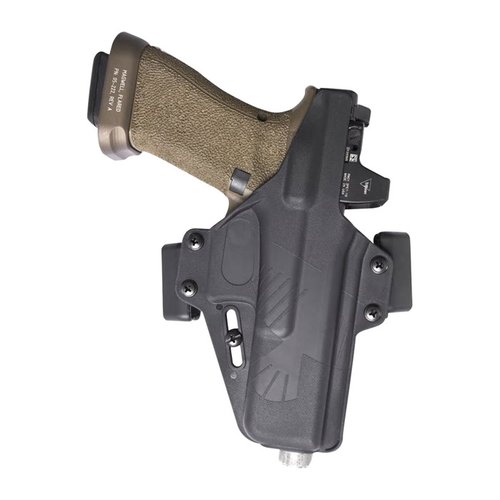 The Raven Concealment Systems Perun Holster offers high concealment, modular design, adjustable retention, and compatibility with various Glock models and optics.