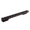 The Talley Picatinny Base for Weatherby Vanguard and Howa 1500 offers versatile mounting options with multiple slots, crafted from durable aluminum in a sleek black finish.