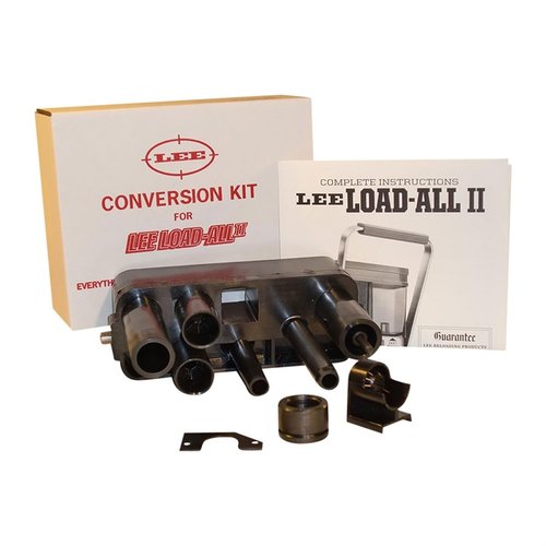 Transform your Lee Load-All II into a versatile shotshell press with this conversion kit, featuring all necessary components for 12, 16, or 20 gauge loading.