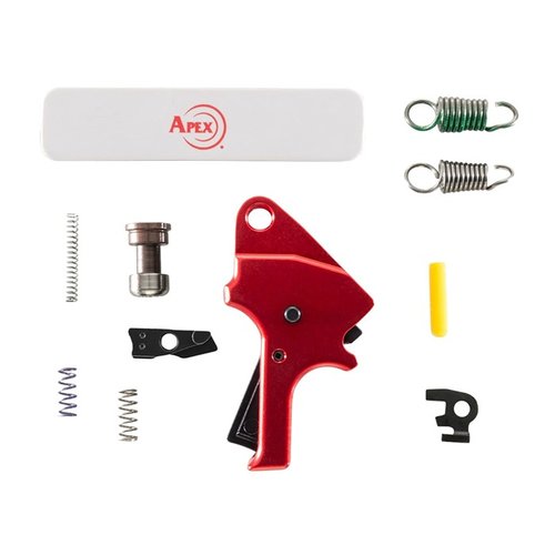 Enhance your shooting with the APEX Tactical M&P M2.0 Trigger Kit, featuring reduced pre-travel, smoother pull, and a 4-6lb trigger weight for optimal performance.