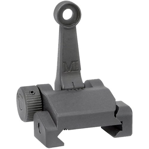 The Midwest Industries AR-15 Combat Folding Rear Sight offers durable construction, 0.5 MOA adjustments, and pairs perfectly with A2 front sights for enhanced accuracy.