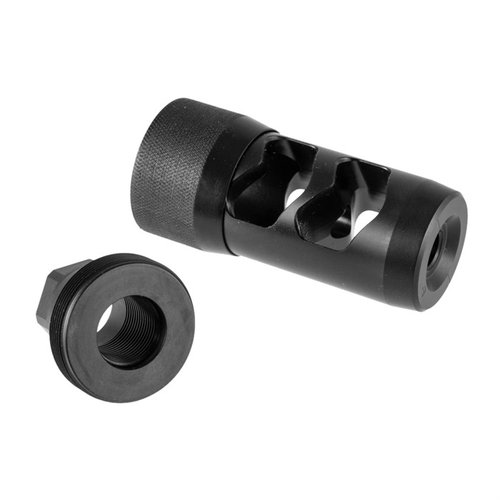 The Area 419 HELLFIRE 2P Muzzle Brake offers easy installation, optimal recoil reduction, and shooter comfort for barrels of 20" or less, 100% made in the USA.