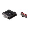Enhance your Glock with L.P.A. Adjustable Sights featuring a low-profile rear and bright fiber-optic front, perfect for target shooting and personal defense.