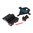 L.P.A. SIGHTS FULLY ADJUSTABLE SIGHT SET, BLACK R/FIBER OPTIC FRONT