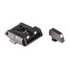 Enhance your Glock with LPA Adjustable Sights, featuring a low-profile design, bright-red fiber-optic front, and compatibility from G17 to G41 for precision shooting.