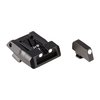 Enhance your Glock with L.P.A. Adjustable Sights featuring a low-profile design, fiber-optic front sight, and easy compatibility for precision targeting.