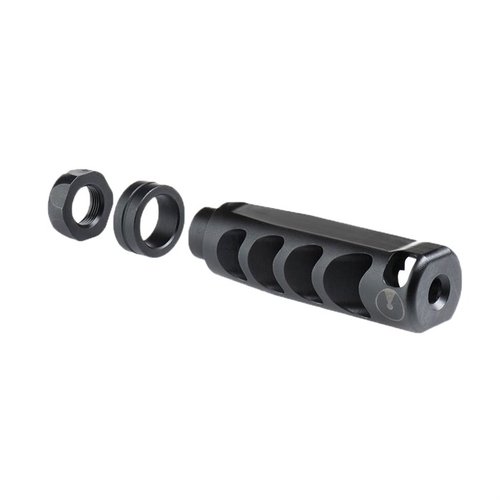 The Ultradyne Apollo Max 7.62 Compensator reduces recoil, enhances target transitions, and fits 5/8-24 TPI muzzles for .308/7.62 NATO rifles.