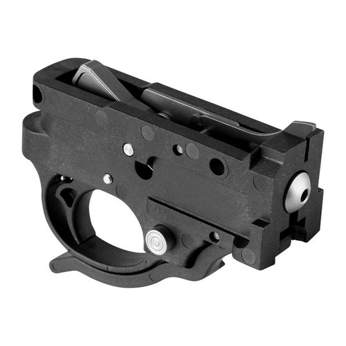 Enhance your Ruger 10/22 with the Powder River Precision Drop-In Trigger Assembly for a smooth 2.25 lb pull, made from hardened steel for unmatched reliability.