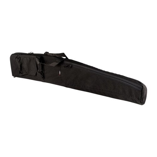 The 58" Precision Rifle Case accommodates suppressed rifles, features 1/2" military-grade foam padding, and offers ample storage for gear and documents.