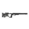 The KRG Whiskey-3 Chassis offers tool-less adjustments, AICS magazine compatibility, ergonomic design, and customizable grip panels for a perfect fit.