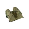 The Eberlestock Pack-Mountable Shooting Rest is ultralight, attaches easily to MOLLE panels, and offers optimal elevation for quick and stable shooting in the field.