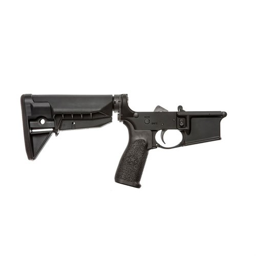 The BCM® AR-15 Complete Lower Receiver features a BCMGUNFIGHTER™ Stock, durable 7075-T6 aluminum, and reliable BCM® components for optimal performance.