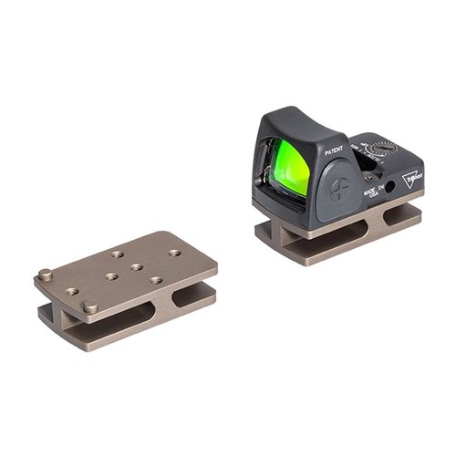 Enhance your rifle with the Badger Ordnance Condition One Micro Sight Adapter, allowing secure mounting of popular reflex optics like Trijicon RMR in durable aluminum.