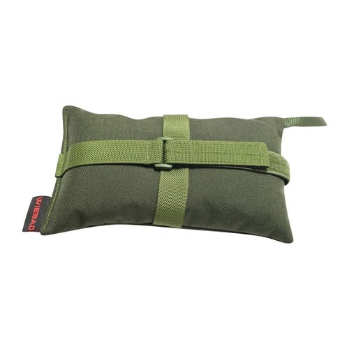 The WieBad Berry Bag offers stability for your rifle from any barricade, featuring durable 1000D Cordura Nylon, polypellet filling, and adjustable straps.